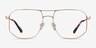 Carlo Brushed Gold MetalEyeglass Frames from EyeBuyDirect, Front View