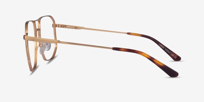Carlo Brushed Gold Métal Montures de lunettes de vue d'EyeBuyDirect