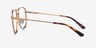 Carlo Brushed Gold MetalEyeglass Frames from EyeBuyDirect, Side View