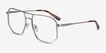 Carlo Brushed Silver MetalEyeglass Frames from EyeBuyDirect, Angle View