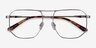 Carlo Brushed Silver MetalEyeglass Frames from EyeBuyDirect, Closed View