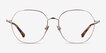 Etymology Light Gold MetalEyeglass Frames from EyeBuyDirect, Front View