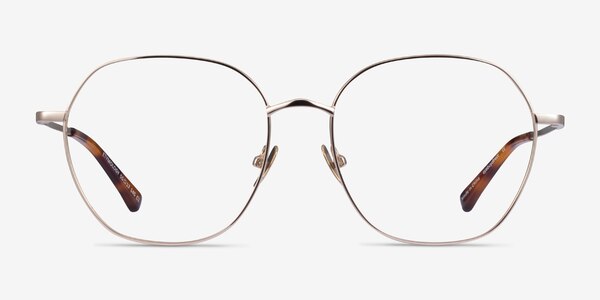 Etymology Light Gold Metal Eyeglass Frames