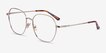 Etymology Light Gold MetalEyeglass Frames from EyeBuyDirect, Angle View