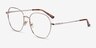 Etymology Light Gold MetalEyeglass Frames from EyeBuyDirect, Angle View