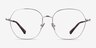 Etymology Silver MetalEyeglass Frames from EyeBuyDirect, Front View