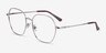 Etymology Silver MetalEyeglass Frames from EyeBuyDirect, Angle View