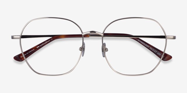 Etymology Silver MetalEyeglass Frames from EyeBuyDirect, Closed View