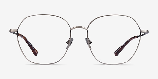 Etymology Brushed Gunmetal Metal Eyeglass Frames