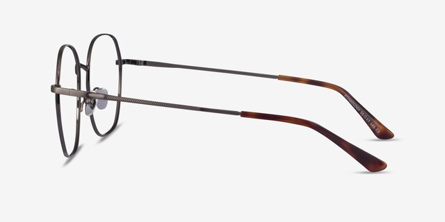 Etymology Brushed Gunmetal MetalEyeglass Frames from EyeBuyDirect, Side View