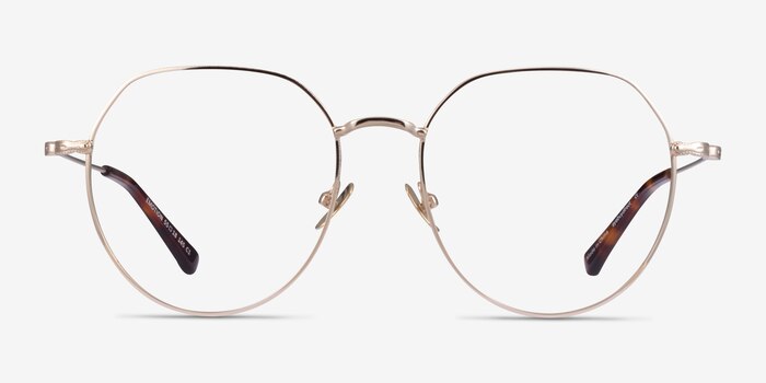Emotion Light Gold Métal Montures de lunettes de vue d'EyeBuyDirect