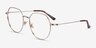 Emotion Light Gold MetalEyeglass Frames from EyeBuyDirect, Angle View