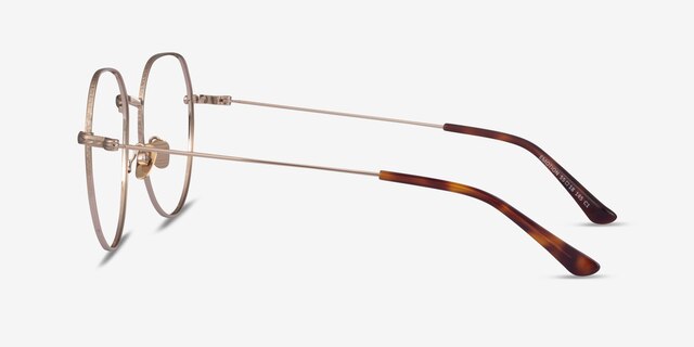 Emotion Light Gold MetalEyeglass Frames from EyeBuyDirect, Side View