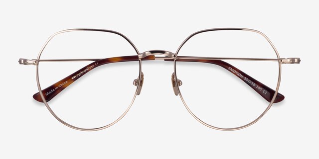 Emotion Light Gold MetalEyeglass Frames from EyeBuyDirect, Closed View