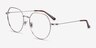 Emotion Silver MetalEyeglass Frames from EyeBuyDirect, Angle View