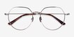 Emotion Silver MetalEyeglass Frames from EyeBuyDirect, Closed View