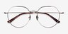Emotion Silver MetalEyeglass Frames from EyeBuyDirect, Closed View