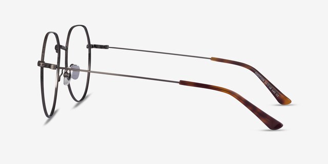 Emotion Brushed Gunmetal MetalEyeglass Frames from EyeBuyDirect, Side View
