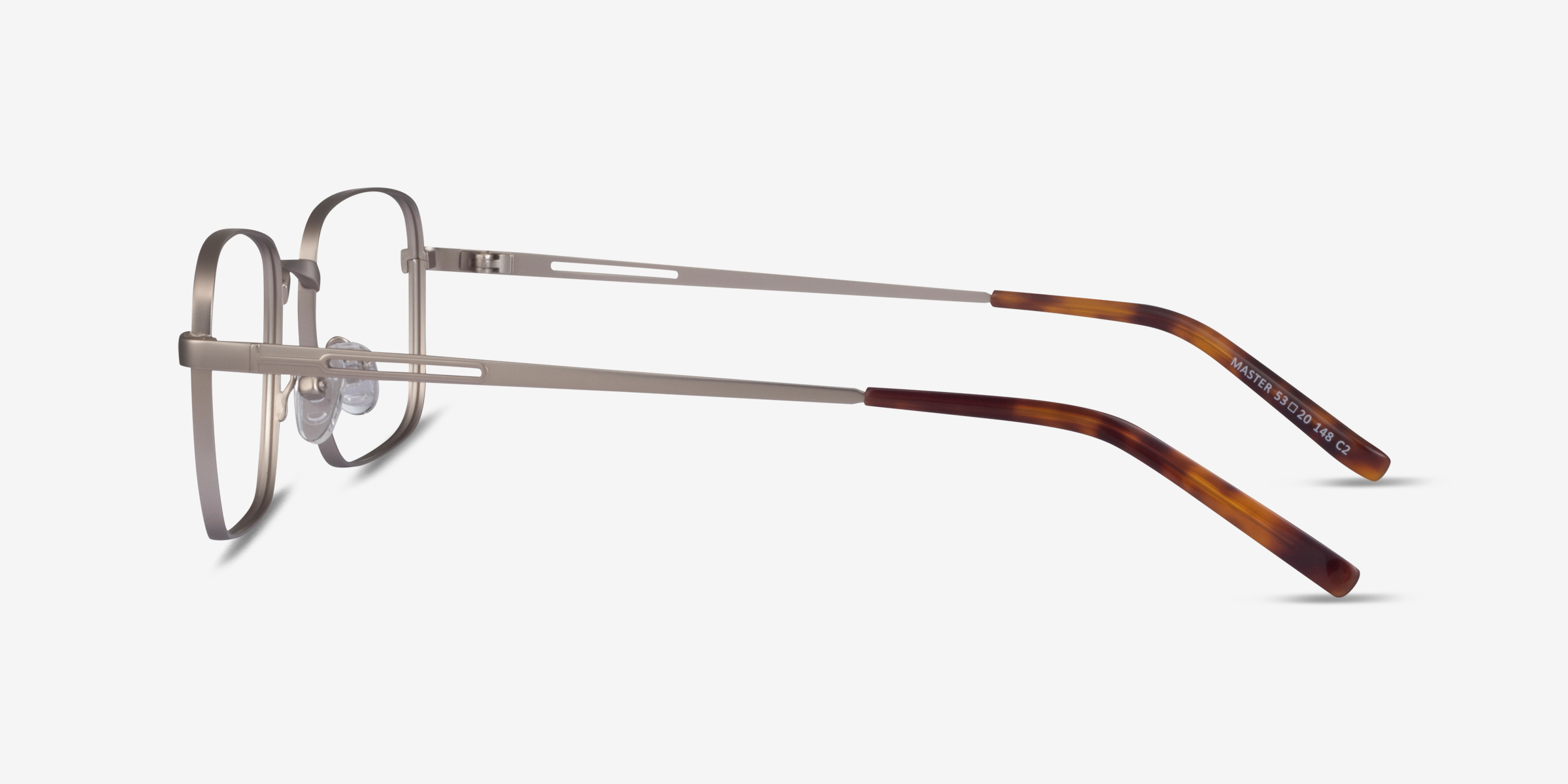 Master Rectangle Silver Glasses for Men | Eyebuydirect