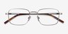Master Silver MetalEyeglass Frames from EyeBuyDirect, Closed View
