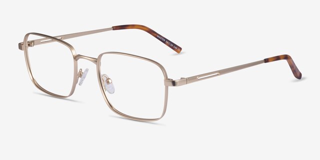 Master Doré MétalMontures de lunettes de vue d'EyeBuyDirect, Vue d'Angle
