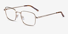 Master Doré Métal Montures de lunettes de vue d'EyeBuyDirect, Vue d'Angle