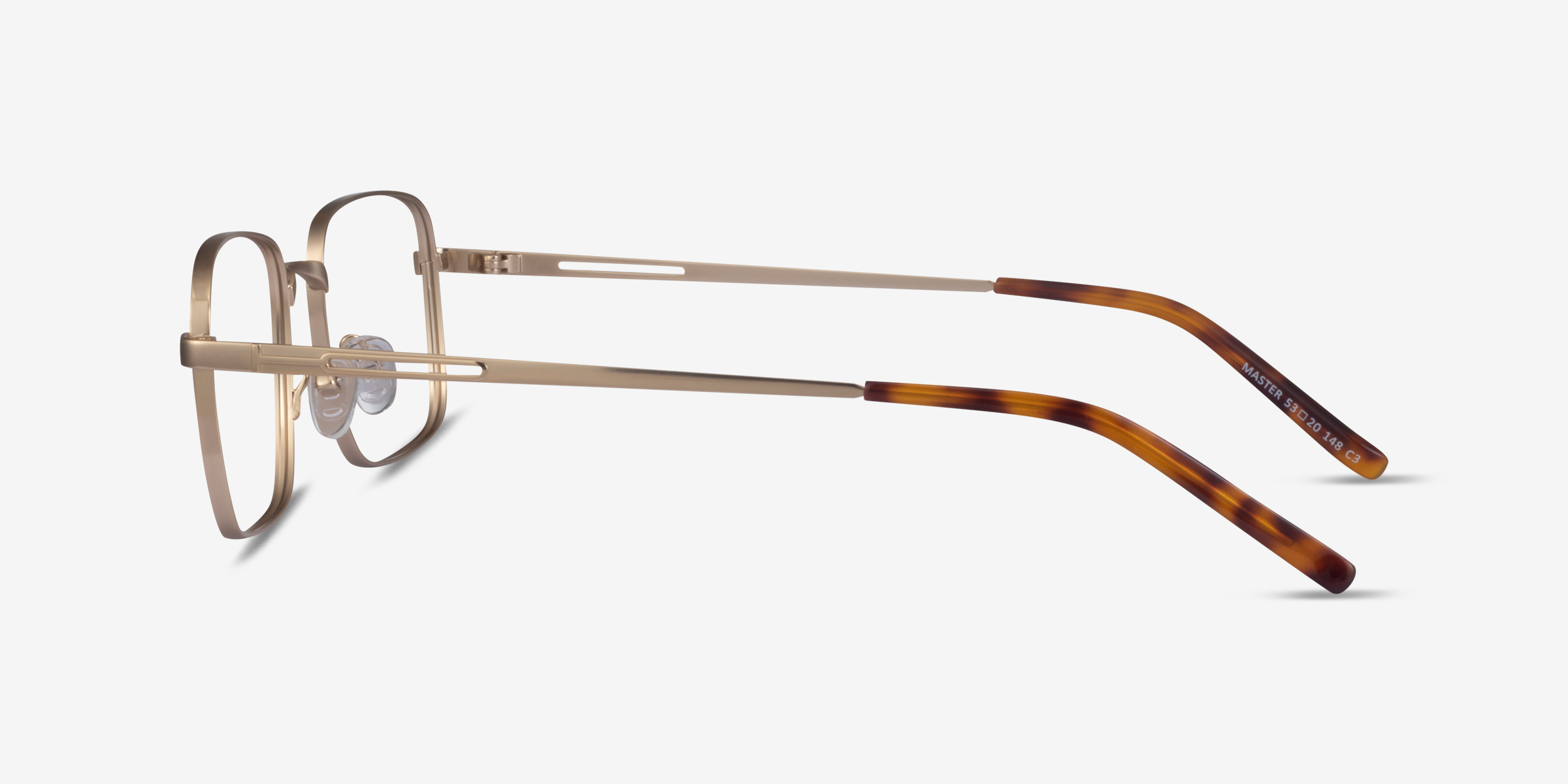 Master Rectangle Gold Glasses for Men | Eyebuydirect