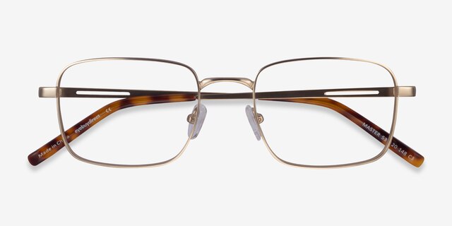 Master Doré MétalMontures de lunettes de vue d'EyeBuyDirect, Vue Rapprochée