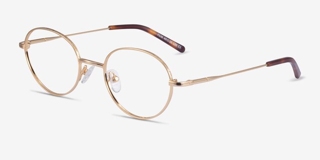 Film Doré MétalMontures de lunettes de vue d'EyeBuyDirect, Vue d'Angle