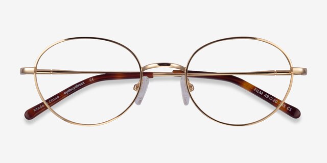 Film Doré MétalMontures de lunettes de vue d'EyeBuyDirect, Vue Rapprochée
