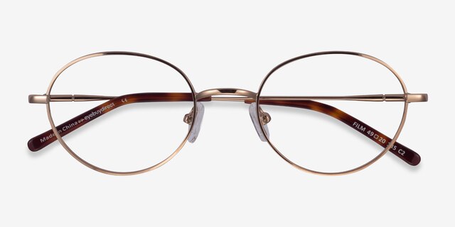Film Rose Gold MetalEyeglass Frames from EyeBuyDirect, Closed View