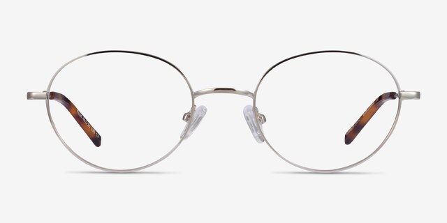 Film Silver MetalEyeglass Frames from EyeBuyDirect, Front View