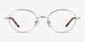 Film Silver MetalEyeglass Frames from EyeBuyDirect, Front View