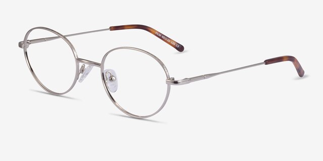 Film Silver MetalEyeglass Frames from EyeBuyDirect, Angle View