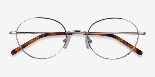 Film Silver MetalEyeglass Frames from EyeBuyDirect, Closed View