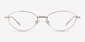 Feather Rose Gold MetalEyeglass Frames from EyeBuyDirect, Front View
