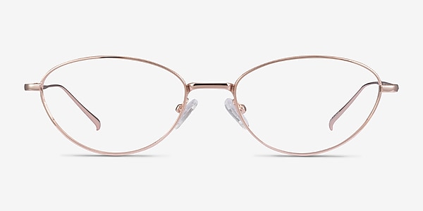 Feather Rose Gold Metal Eyeglass Frames