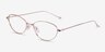 Feather Rose Gold MetalEyeglass Frames from EyeBuyDirect, Angle View