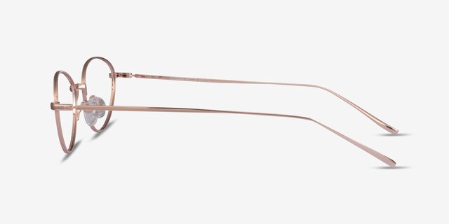 Feather Rose Gold MetalEyeglass Frames from EyeBuyDirect, Side View