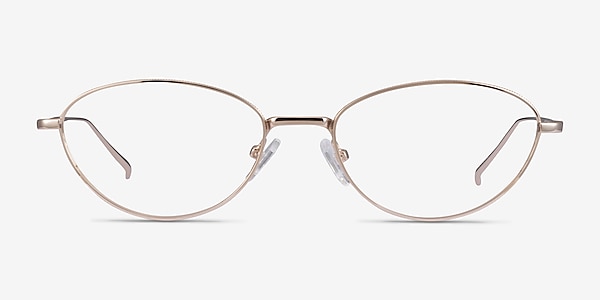 Feather Gold Metal Eyeglass Frames