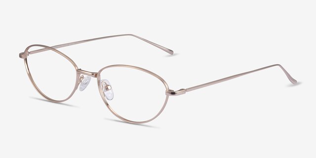 Feather Doré MétalMontures de lunettes de vue d'EyeBuyDirect, Vue d'Angle