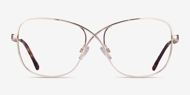 Movie Gold MetalEyeglass Frames from EyeBuyDirect, Front View