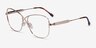Movie Gold MetalEyeglass Frames from EyeBuyDirect, Angle View