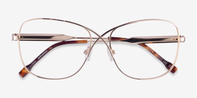 Movie Gold MetalEyeglass Frames from EyeBuyDirect, Closed View