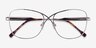 Movie Silver MetalEyeglass Frames from EyeBuyDirect, Closed View