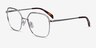 Chai Silver MetalEyeglass Frames from EyeBuyDirect, Angle View
