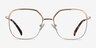 Chai Light Gold MetalEyeglass Frames from EyeBuyDirect, Front View
