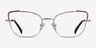 Exquisite Light Gold Burgundy MetalEyeglass Frames from EyeBuyDirect, Front View