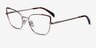 Exquisite Light Gold Burgundy MetalEyeglass Frames from EyeBuyDirect, Angle View