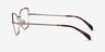 Exquisite Light Gold Burgundy MetalEyeglass Frames from EyeBuyDirect, Side View